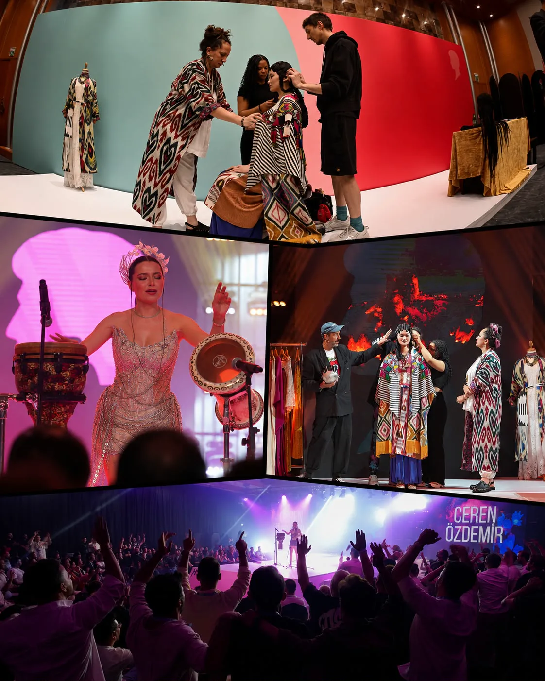 Festivalden kareler: kulis çalışması, sahne performansı ve kalabalık